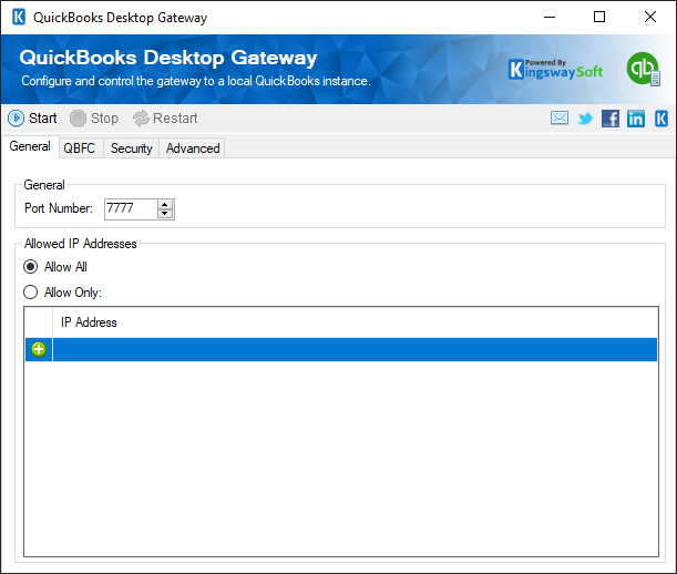 QuickBooks Desktop Gateway